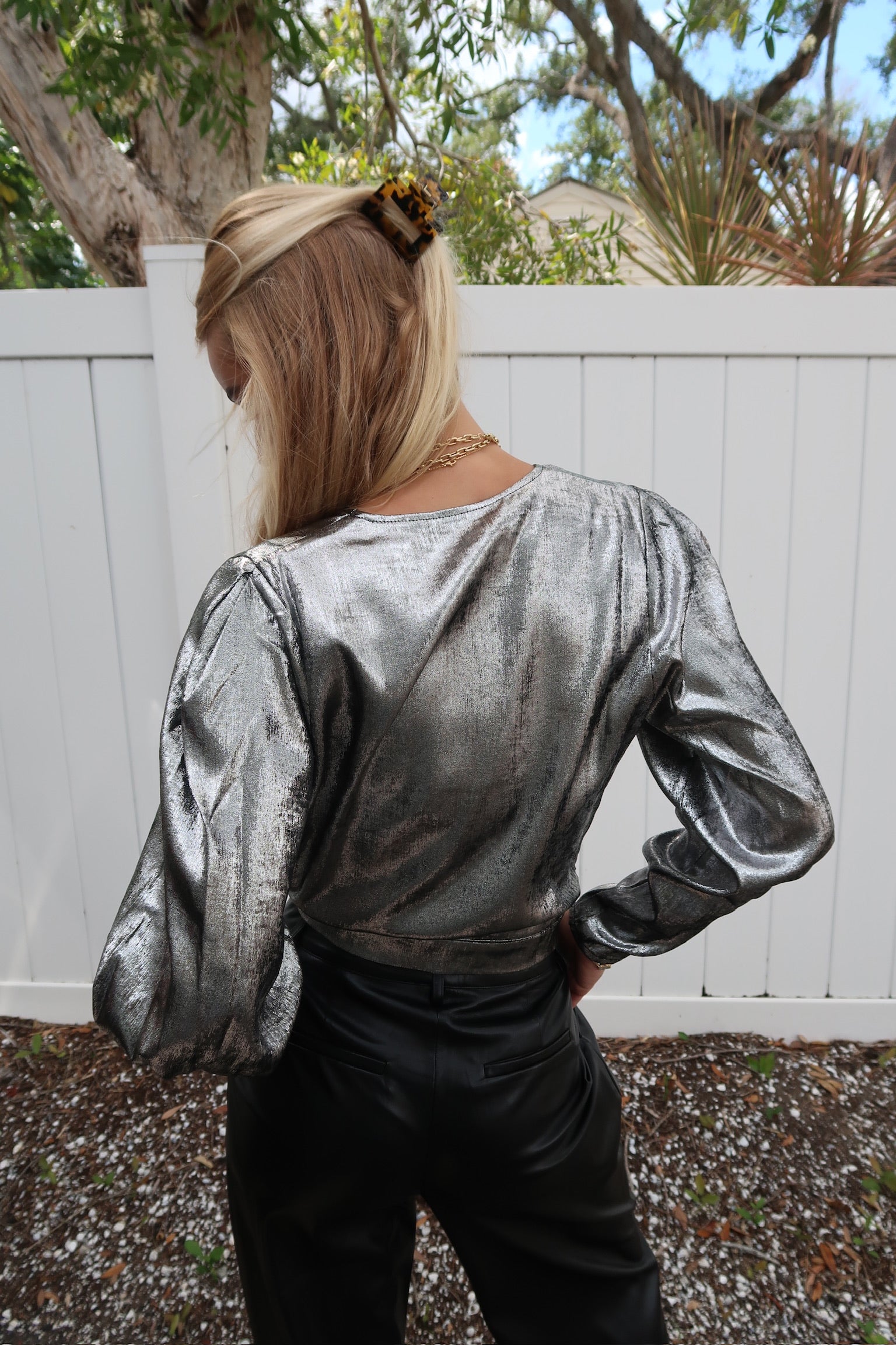 Leyla Wrap Top back