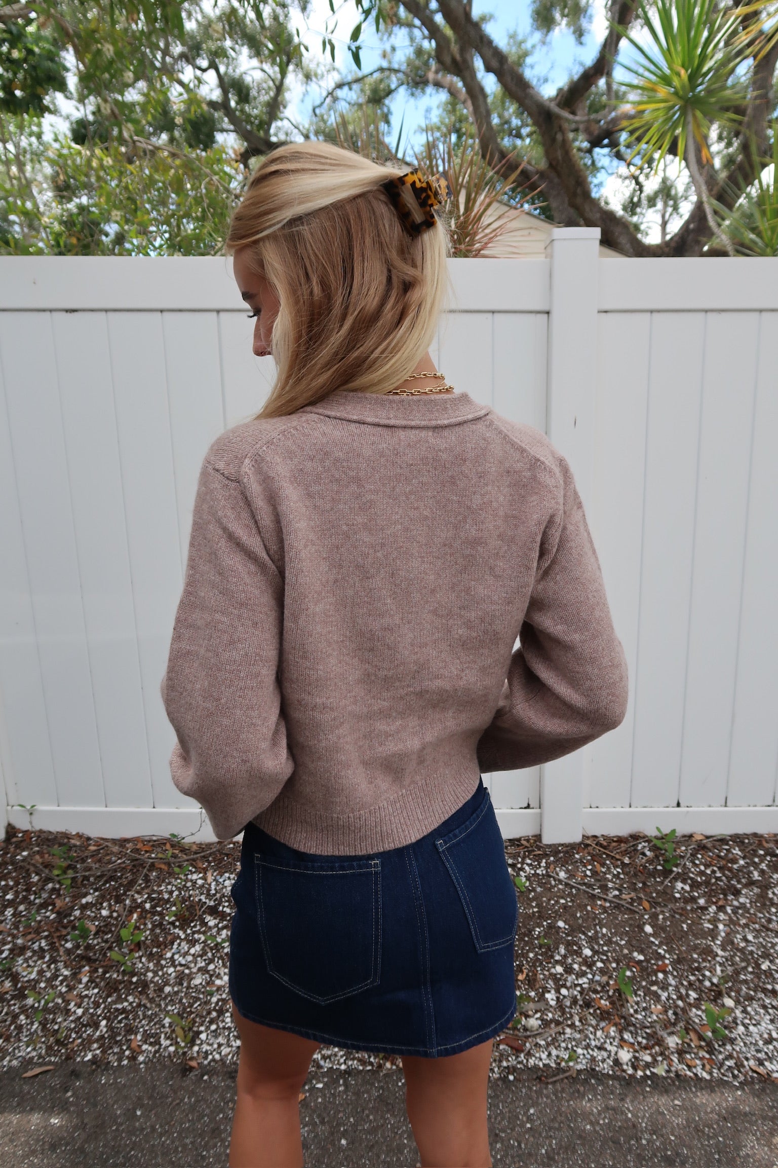 Galiega Cardigan back