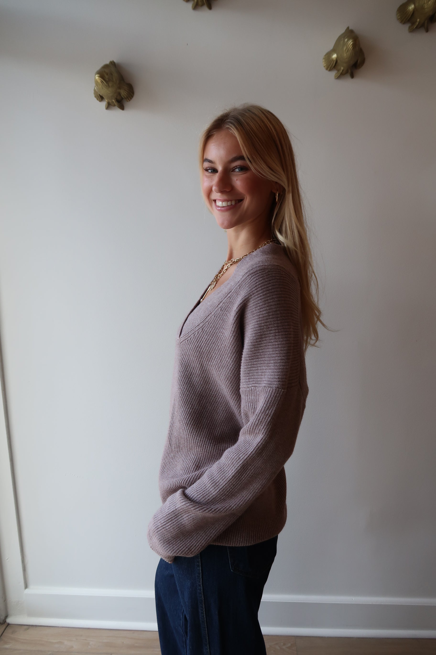 Liam V-Neck Sweater side