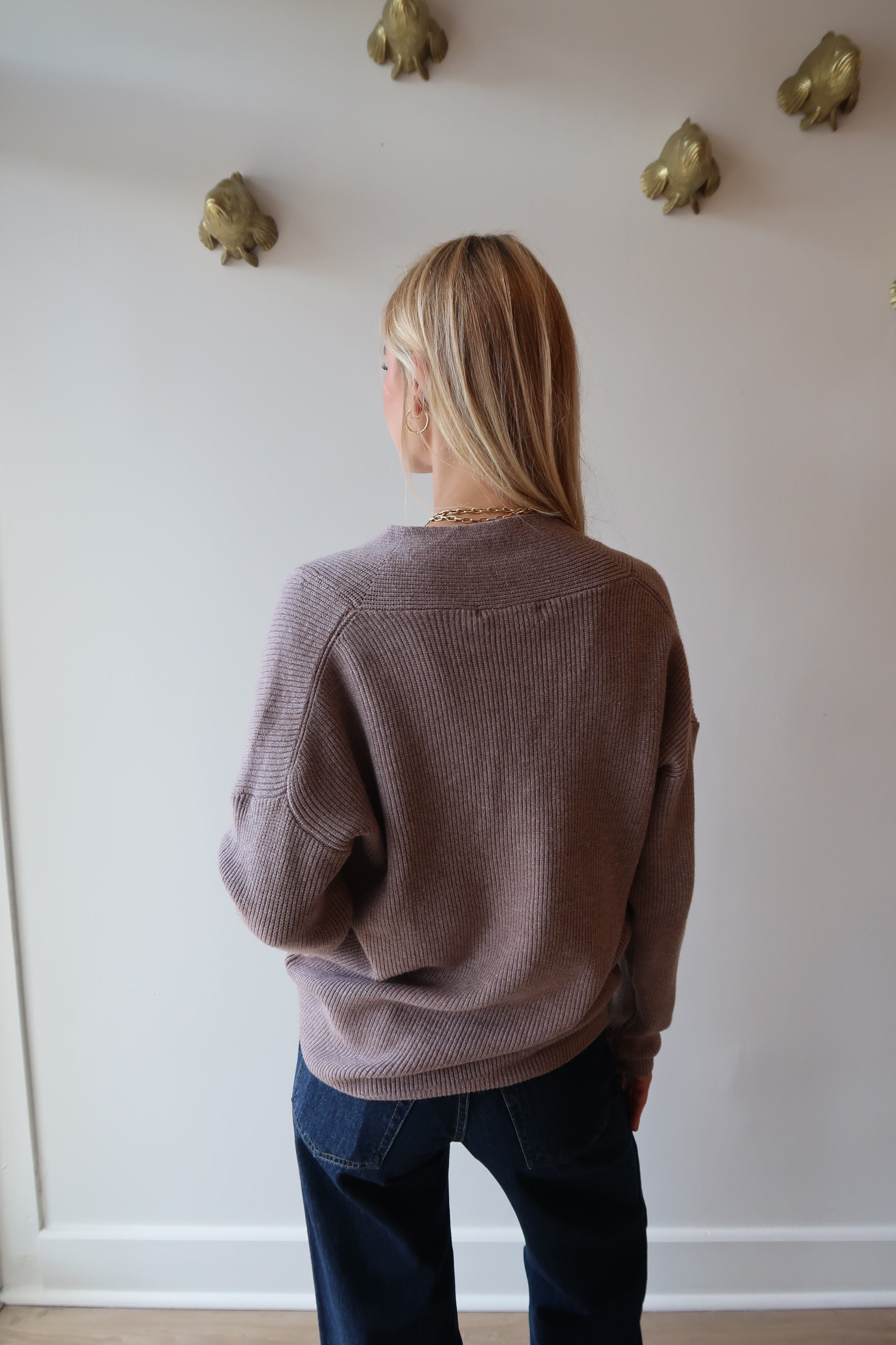 Liam V-Neck Sweater back
