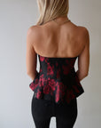 Piper Strapless Rose Top back