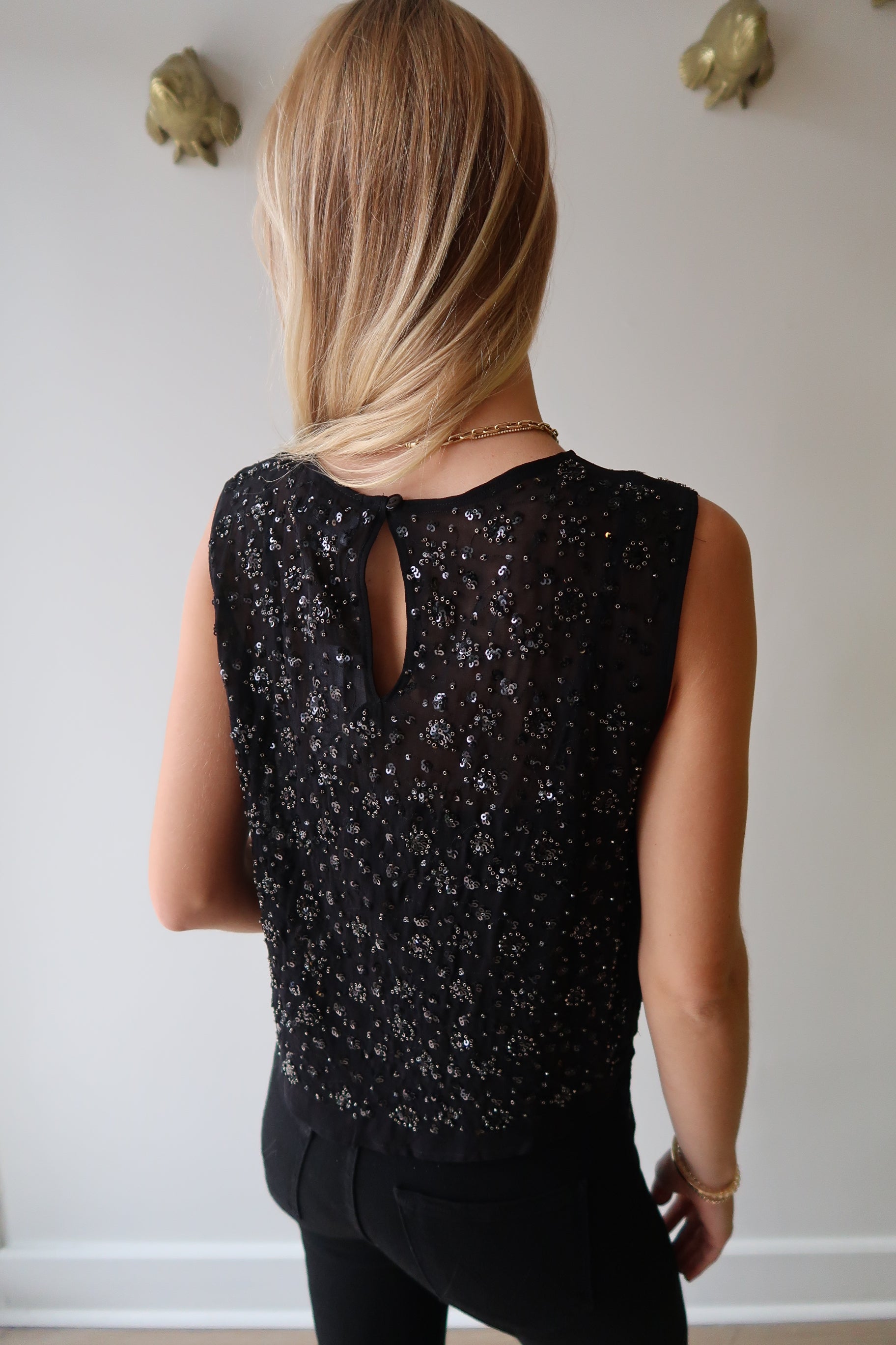 Serena Embellished Shell Top back