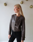 Natalie Vegan Leather Jacket front view