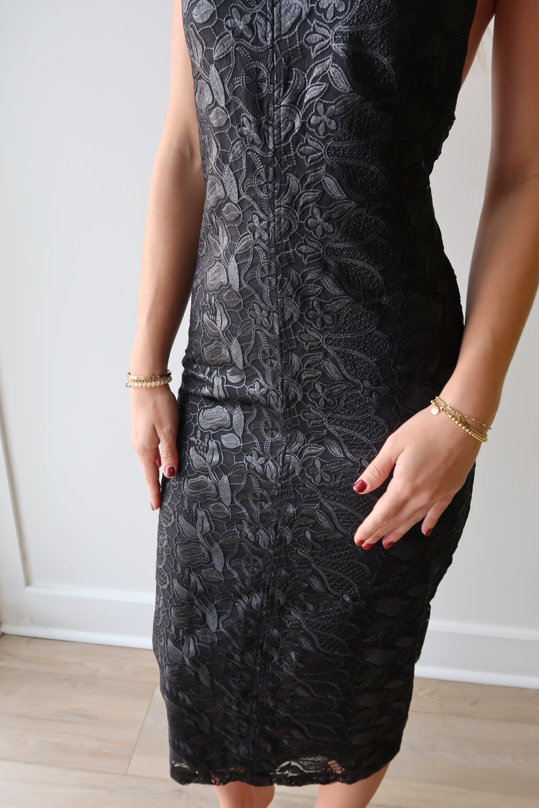 Donahue Midi Dress close up lace detail