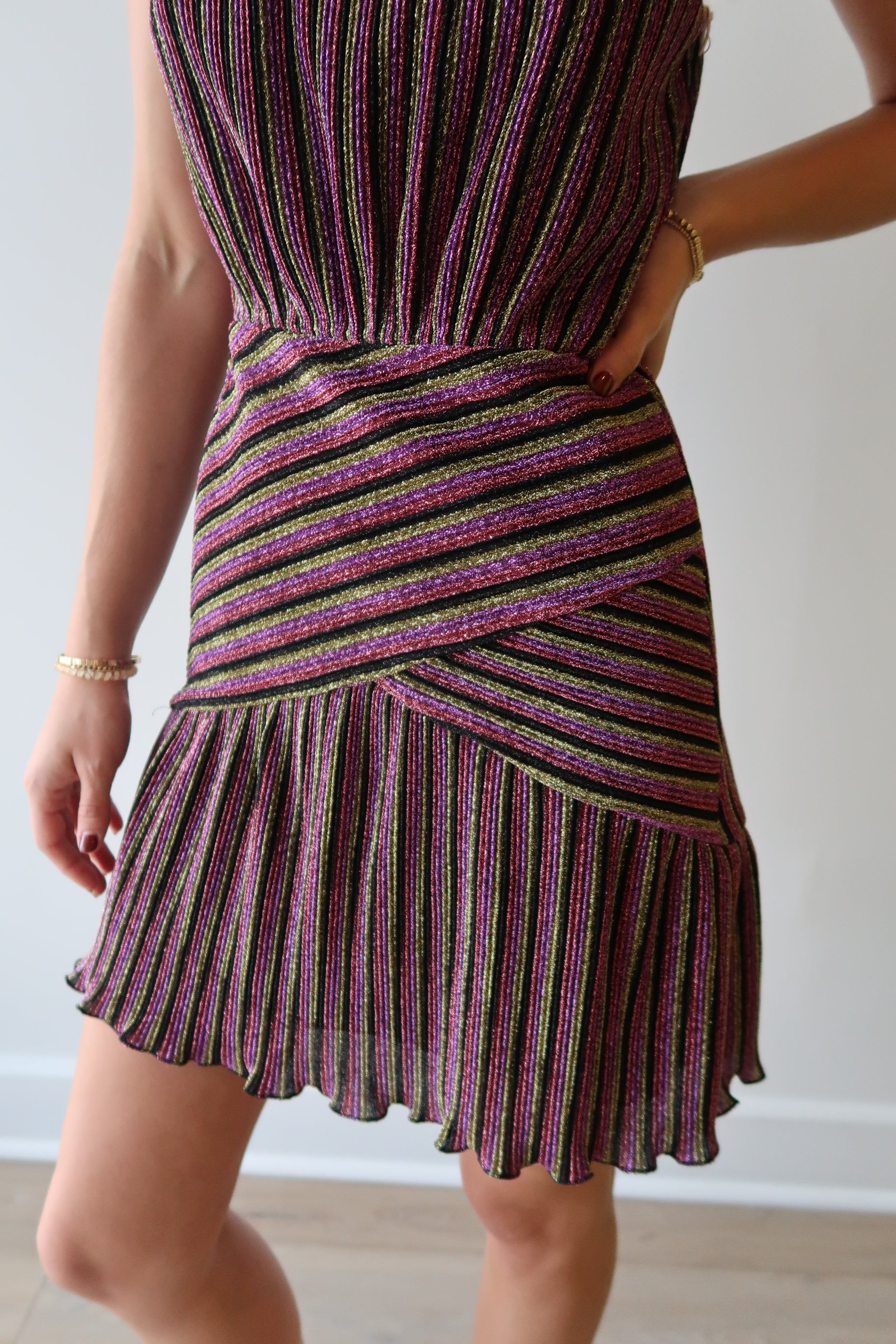 Lark Halter Mini Dress skirt detail