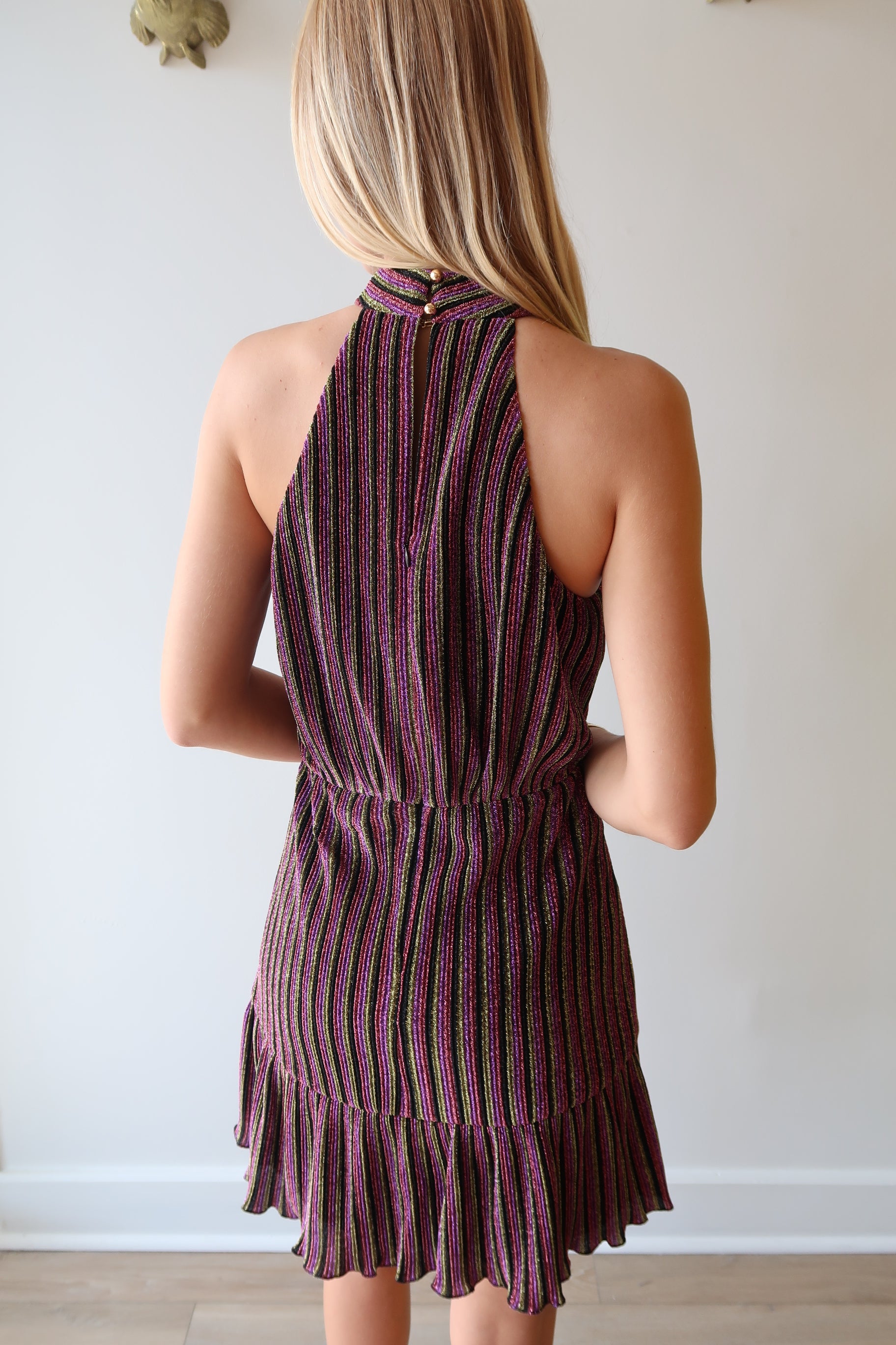 Lark Halter Mini Dress back view
