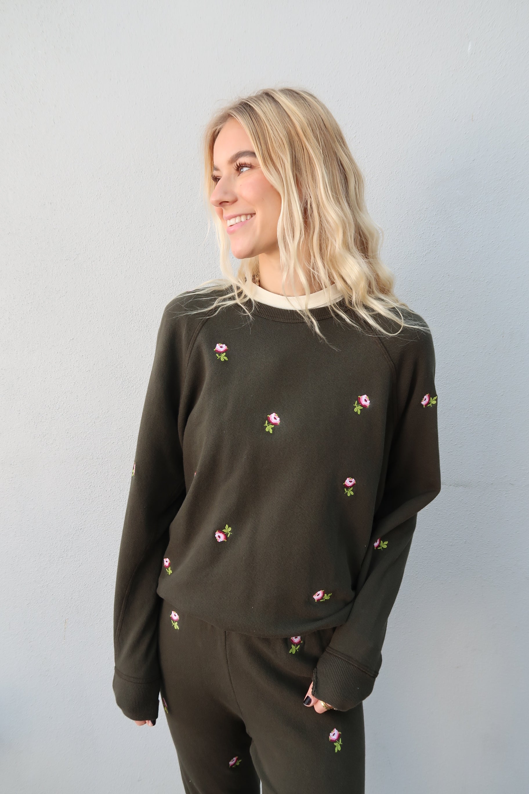 The College Sweatshirt Roses front