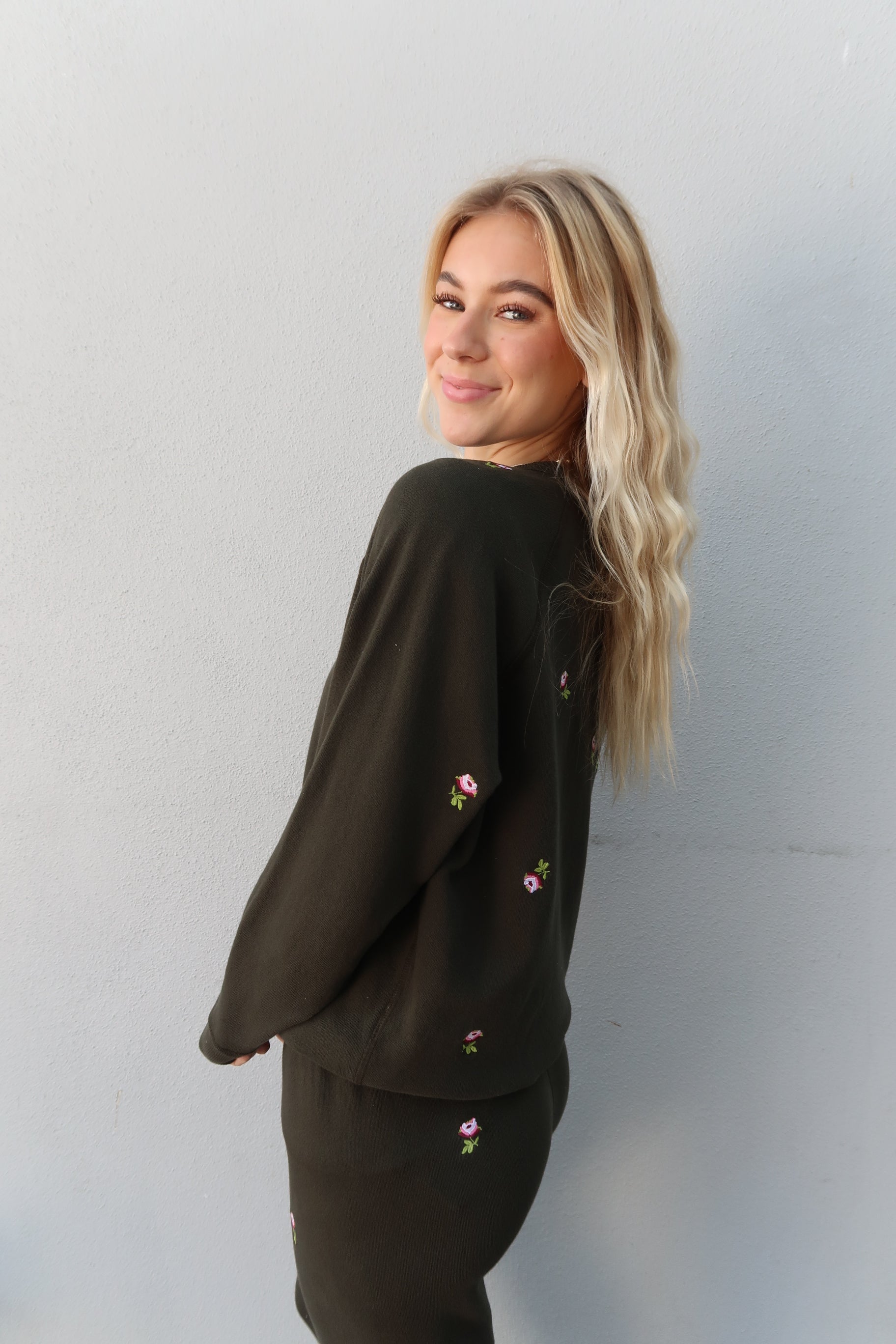 The College Sweatshirt Roses side