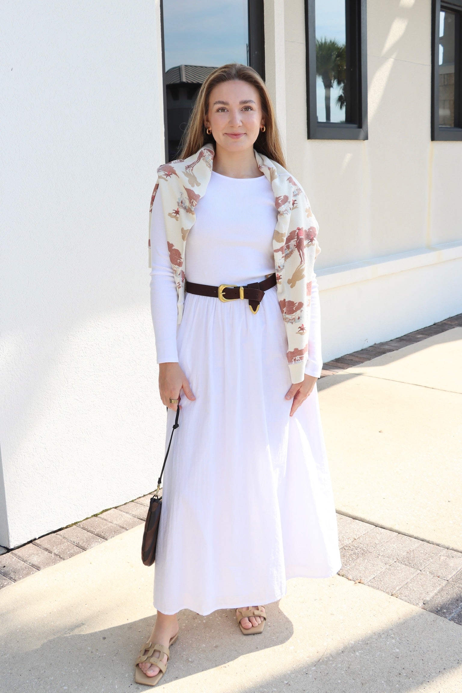 Zandra Dress with jacket on shoulders