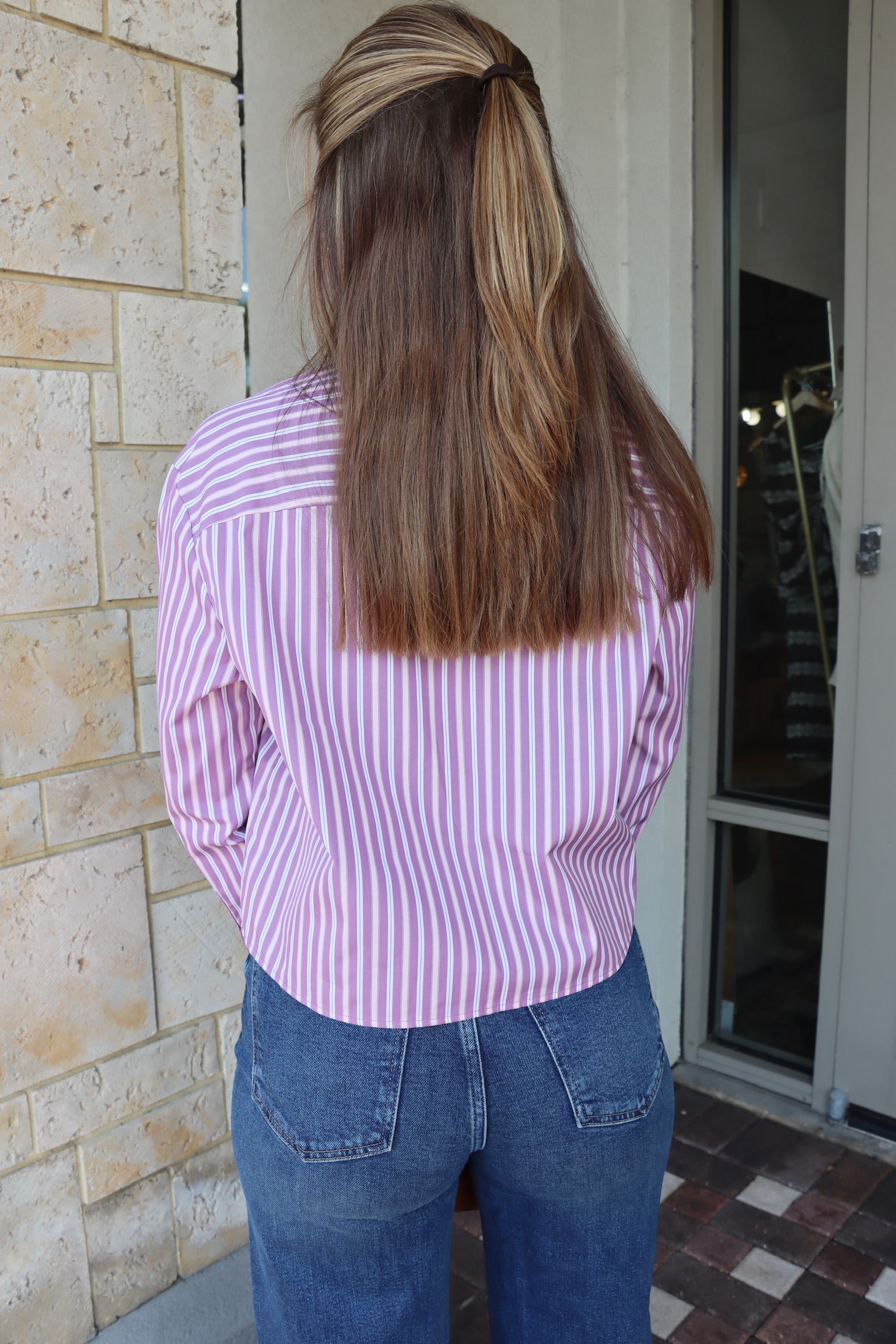 The Shorty Shirt Stripe back