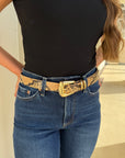 Milan Python Belt close up
