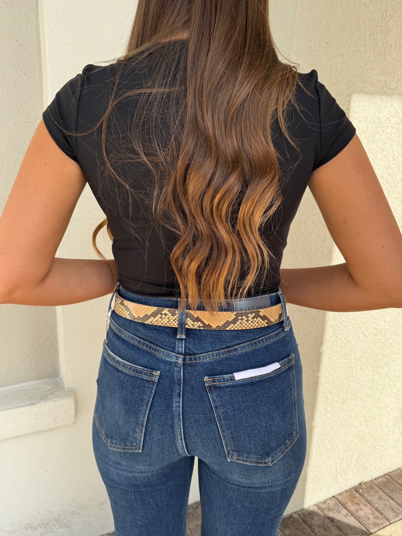 Milan Python Belt back view