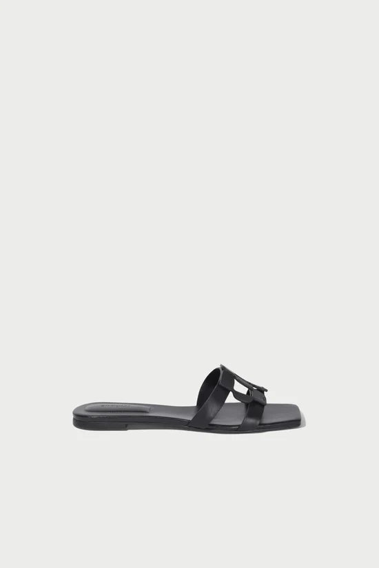 Monogram Flat Slide Black side
