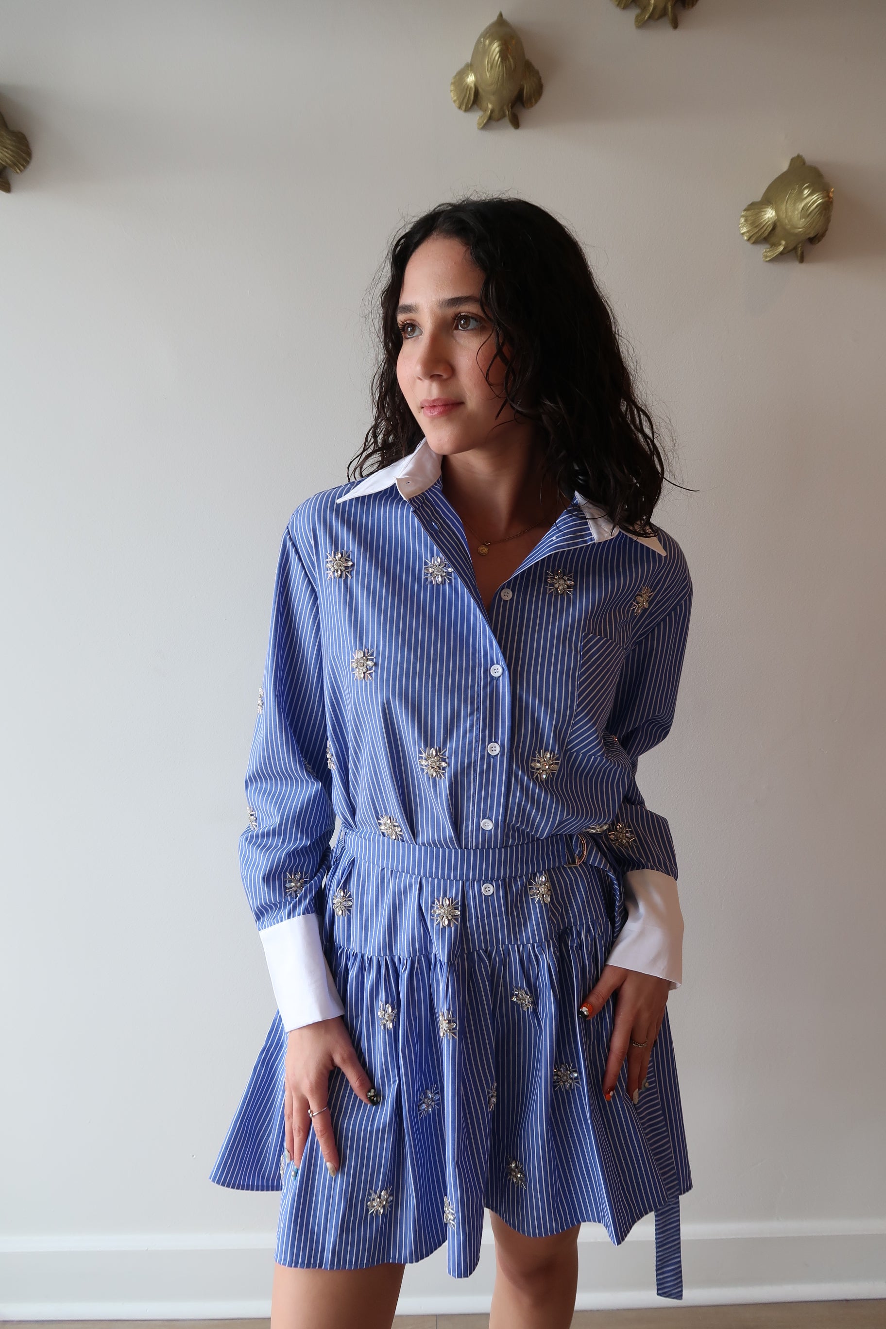 Lumi Stripe Mini Dress front