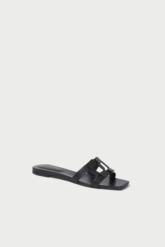 Monogram Flat Slide Black by itself