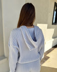 Cable Cashmere Hoodie back