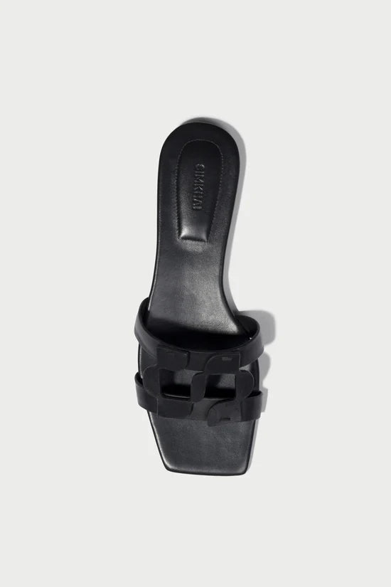 Monogram Flat Slide Black top view