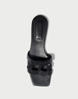 Monogram Flat Slide Black top view