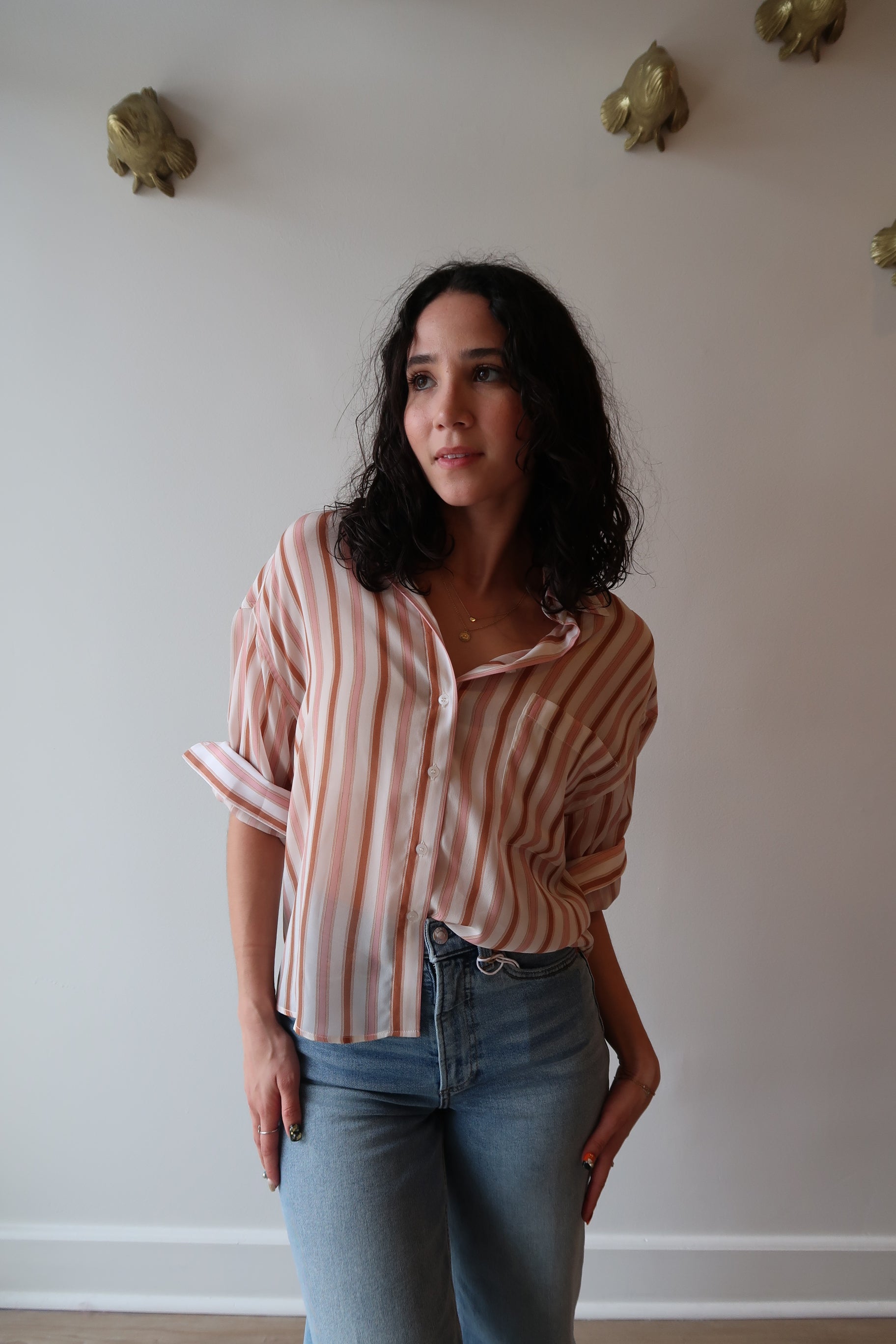 Spencer Stripe Blouse front