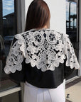 Gwen Leather Jacket with Lace back