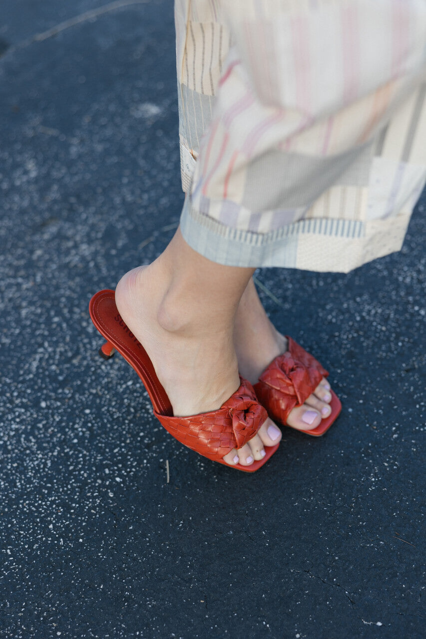 Schutz Kareena Knot Mule close up