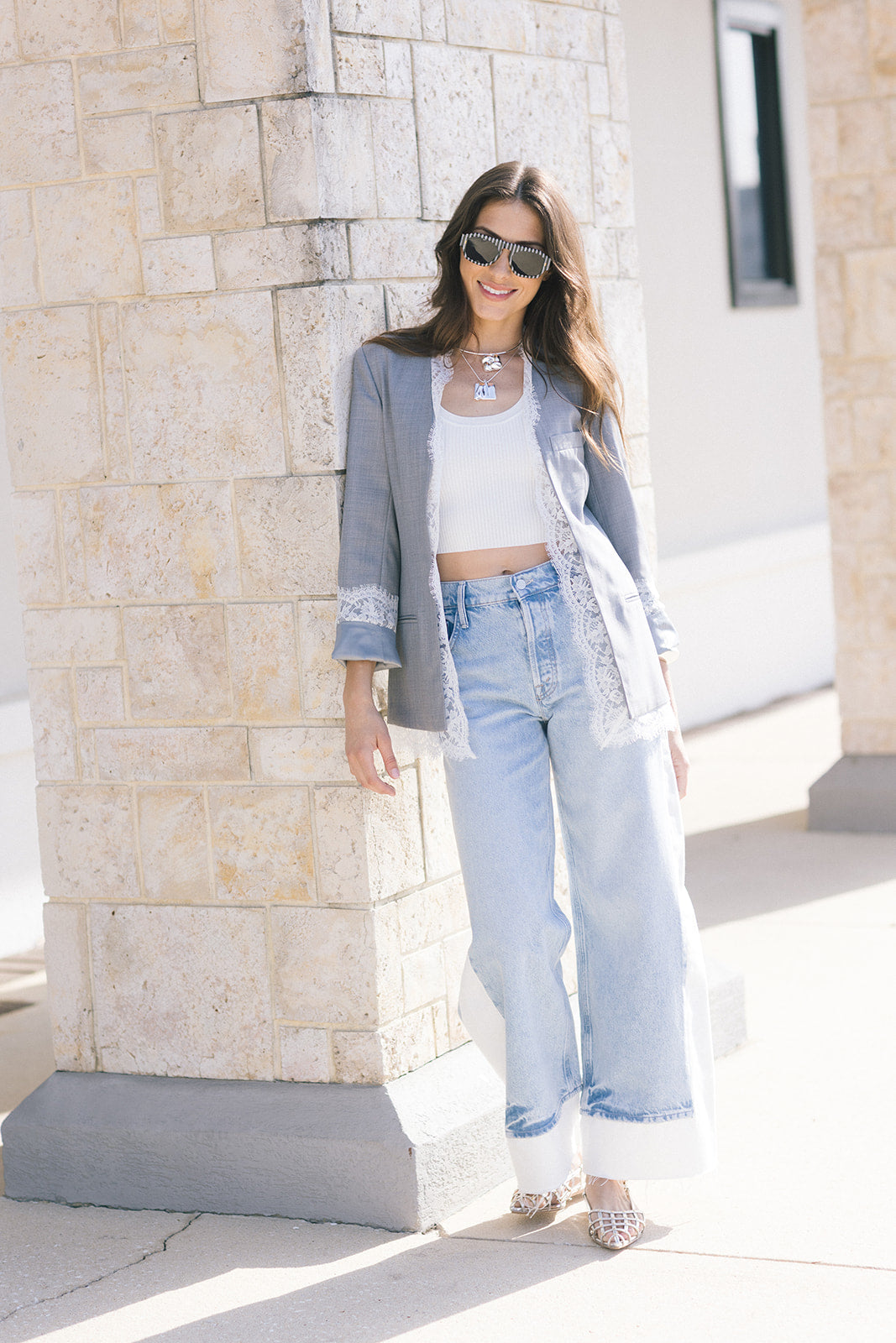 Fiora Jacket and The Nacho Double Dip Nerdy Fray full body front