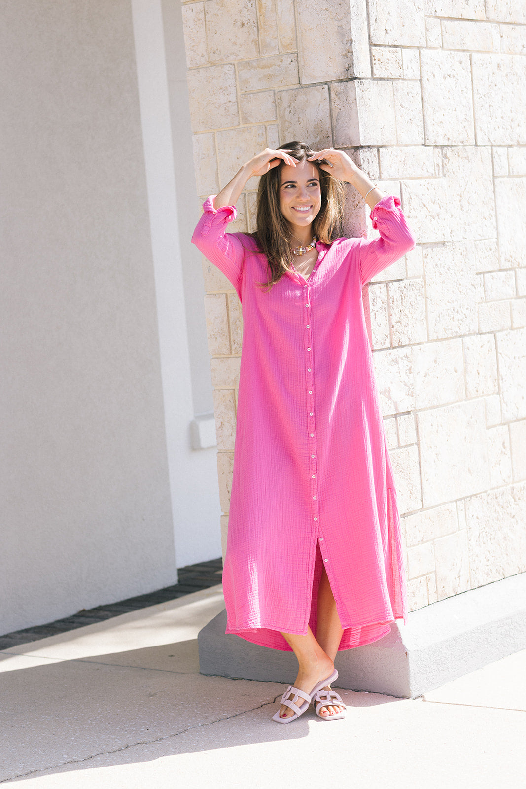 Boden Gauze Dress front