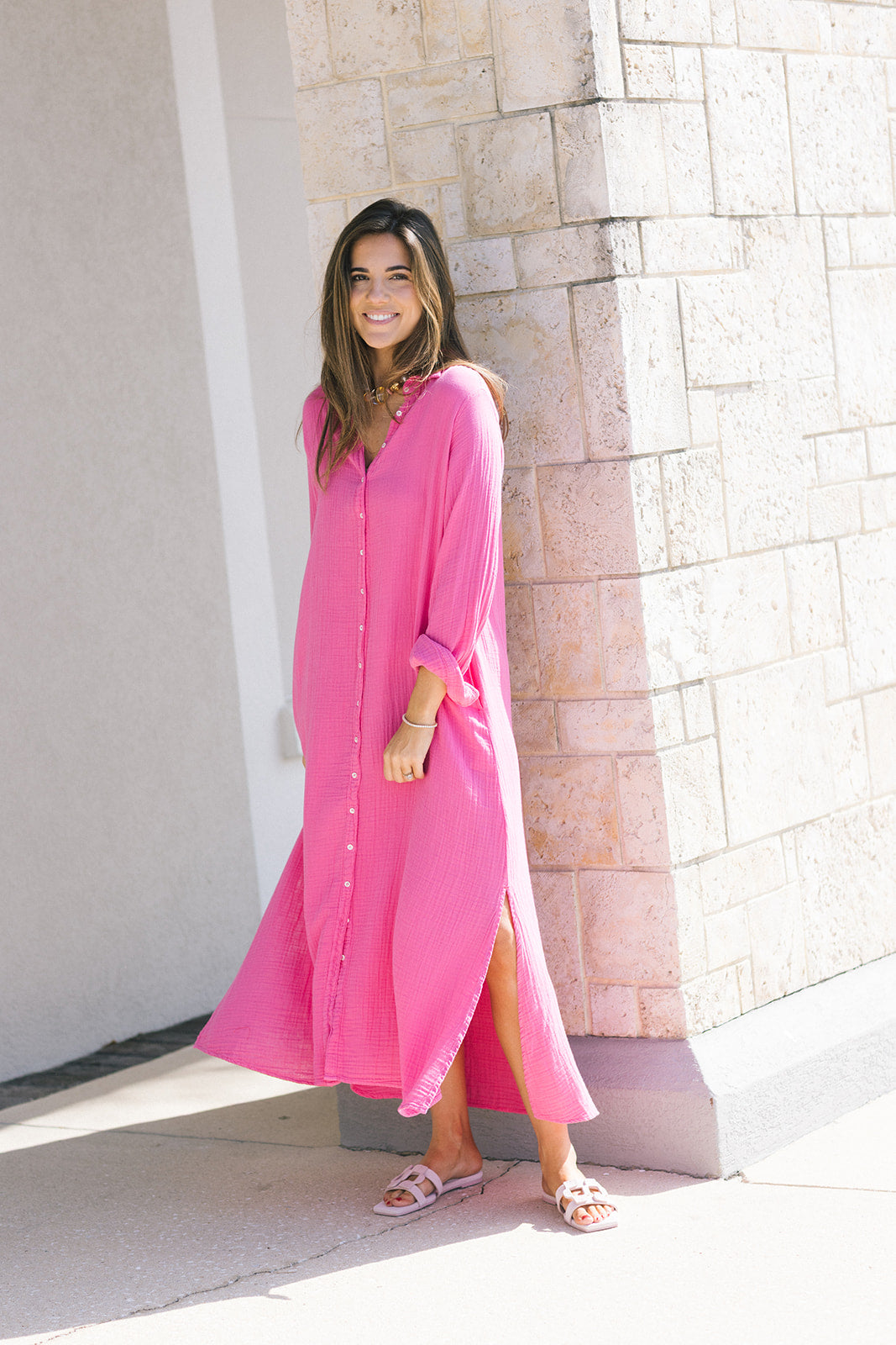 Boden Gauze Dress front/side view