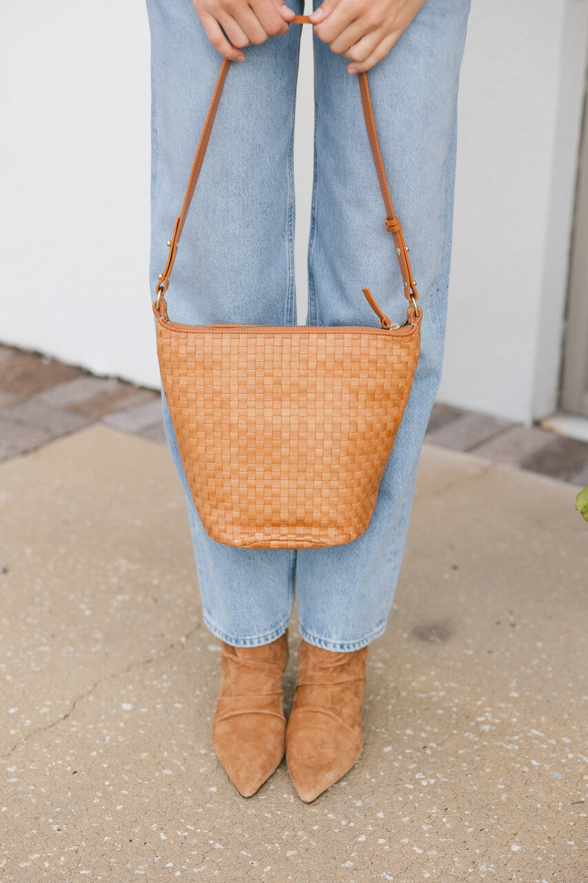 Clare V Petite Jeanne Woven Checker