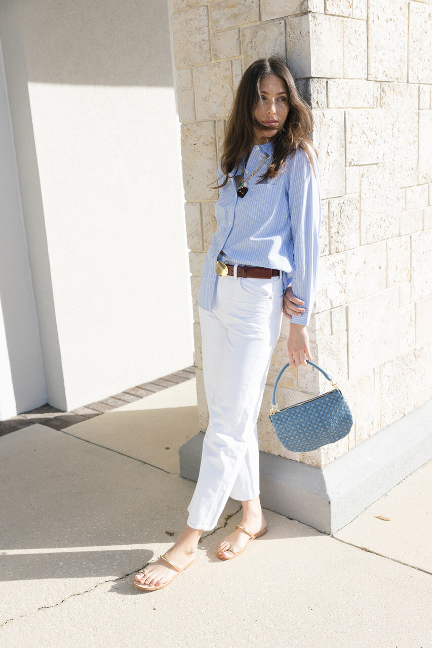 Agolde Ren Jean in White front side