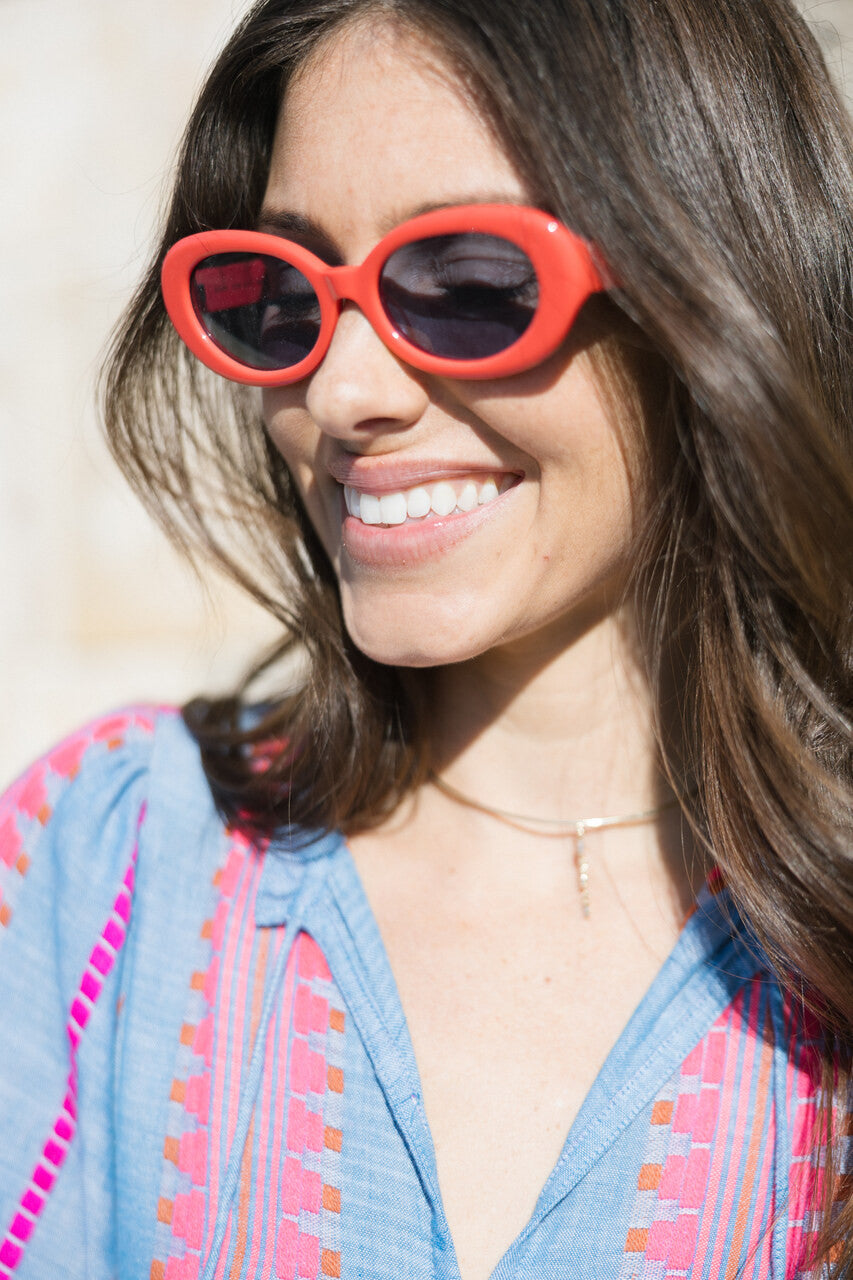 Clare V Julia Sunglasses close up