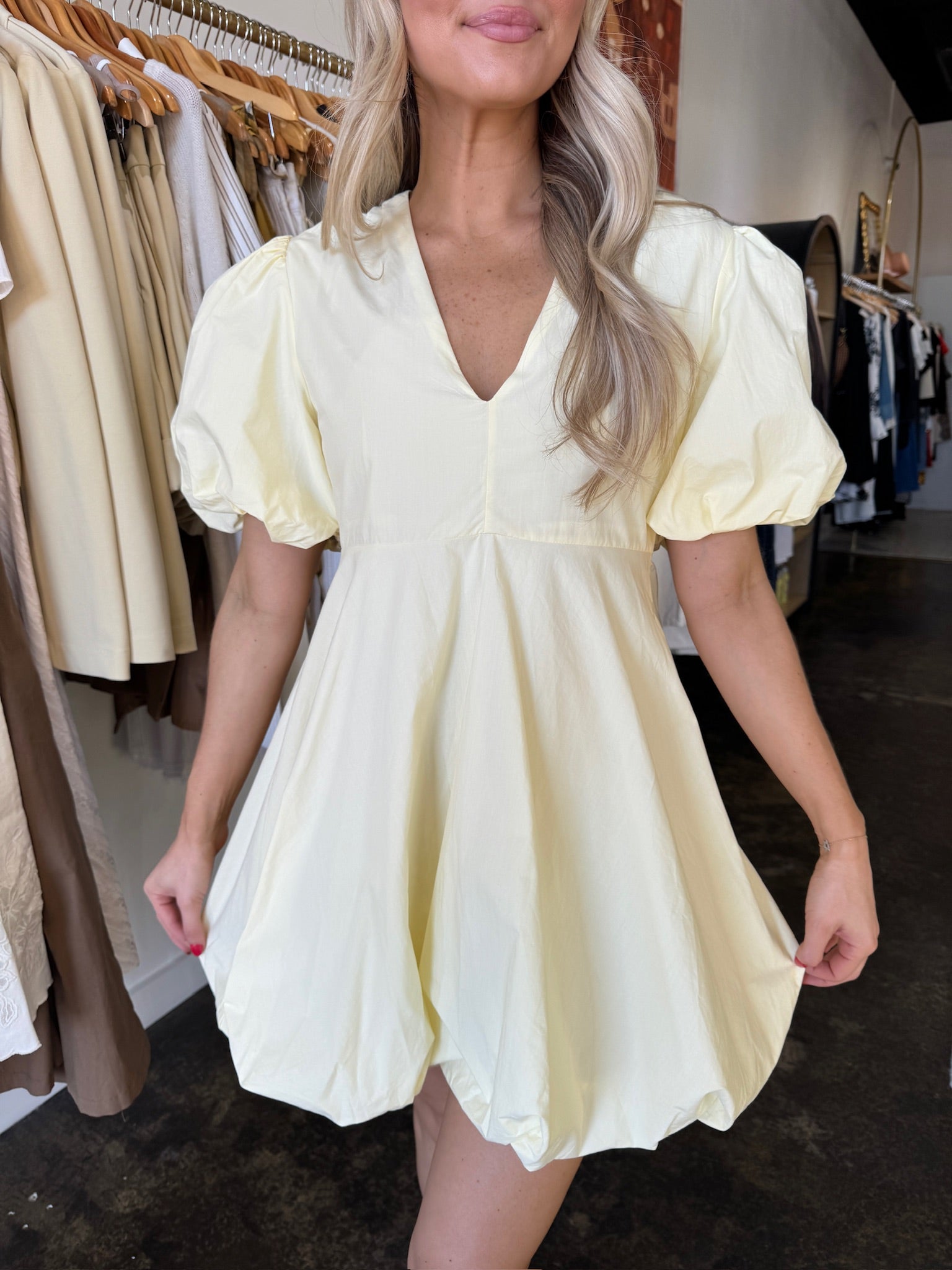 Palma Short Sleeve Mini Dress close up front