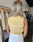 Mykonos Knit Stripe Vest back view