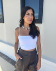 String Top at Waist in Sugar front