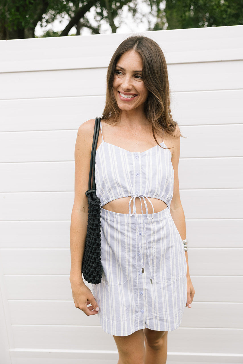 Simkhai Annie Stripe Mini Dress front