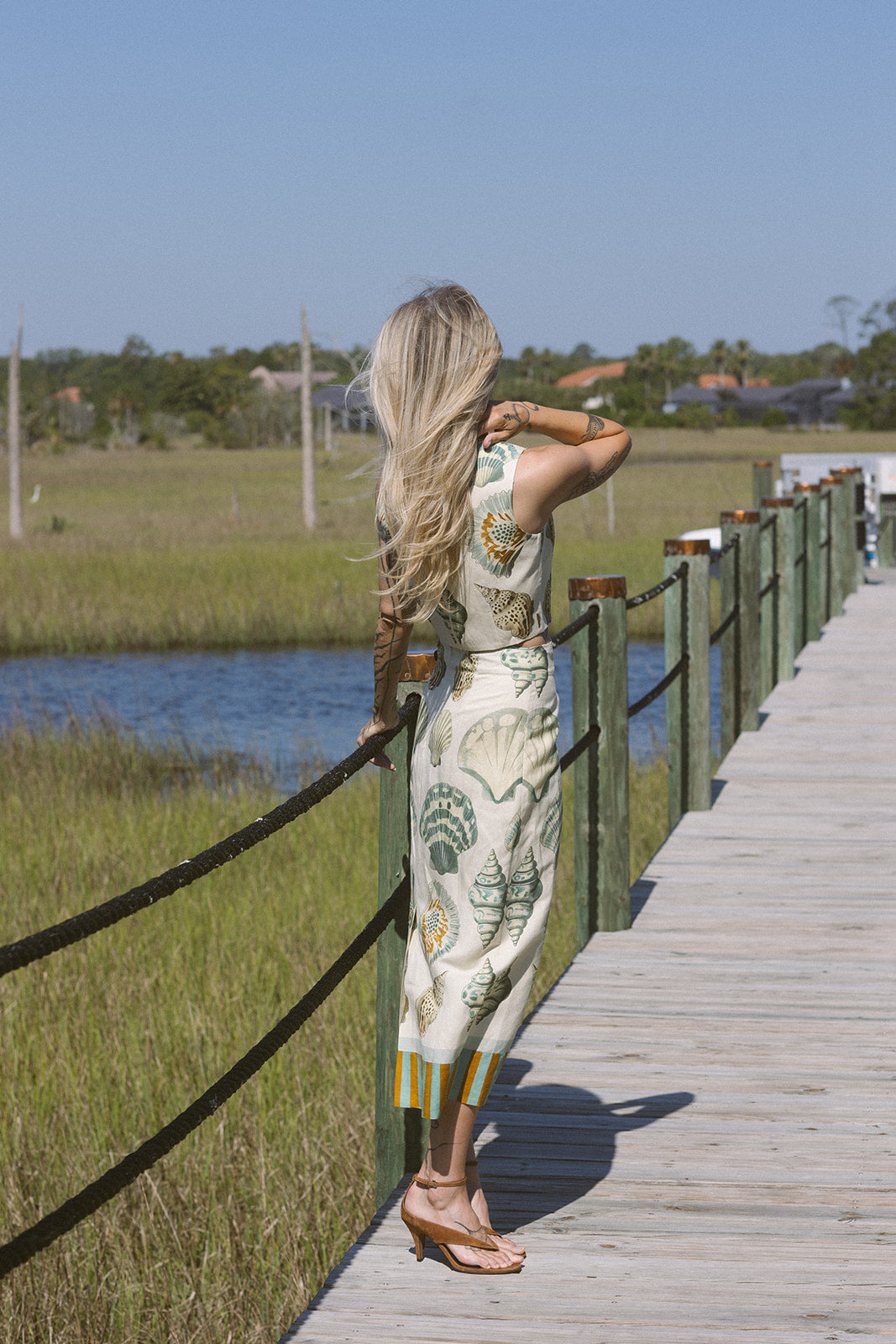 Lynee Somer Shell Skirt and Royce Somer Shell Top back
