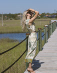 Royce Somer Shell Top with matching skirt full body side view