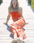 Bloo Linen Pant, model sitting