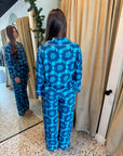 Long Sleeve PJ Pant Set in Chloe Marlin full body back