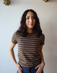 Alba Shrunken Stripe Tee front