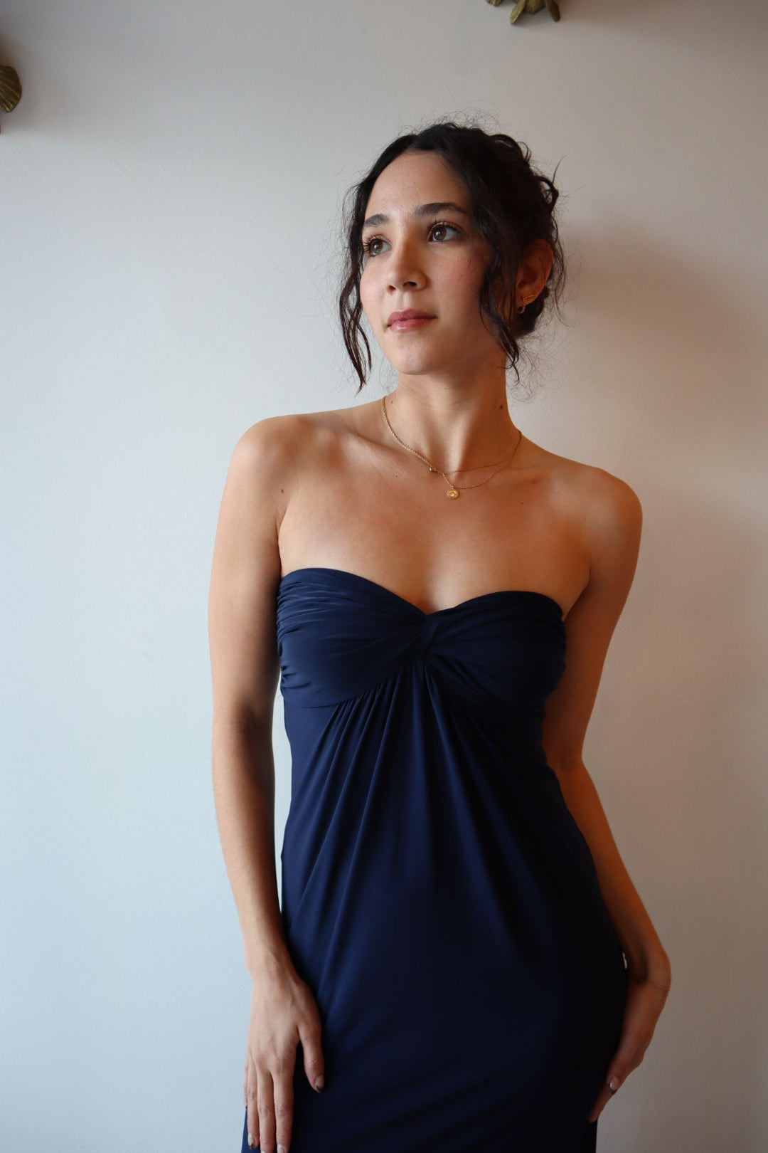 Karine Strapless Dress front view close up