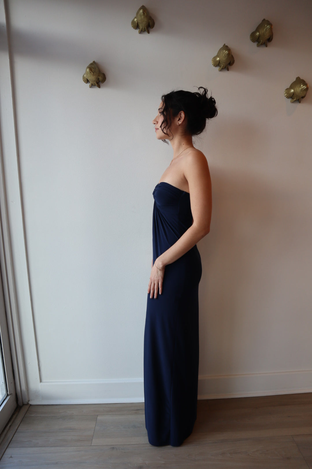 Karine Strapless Dress side view full body