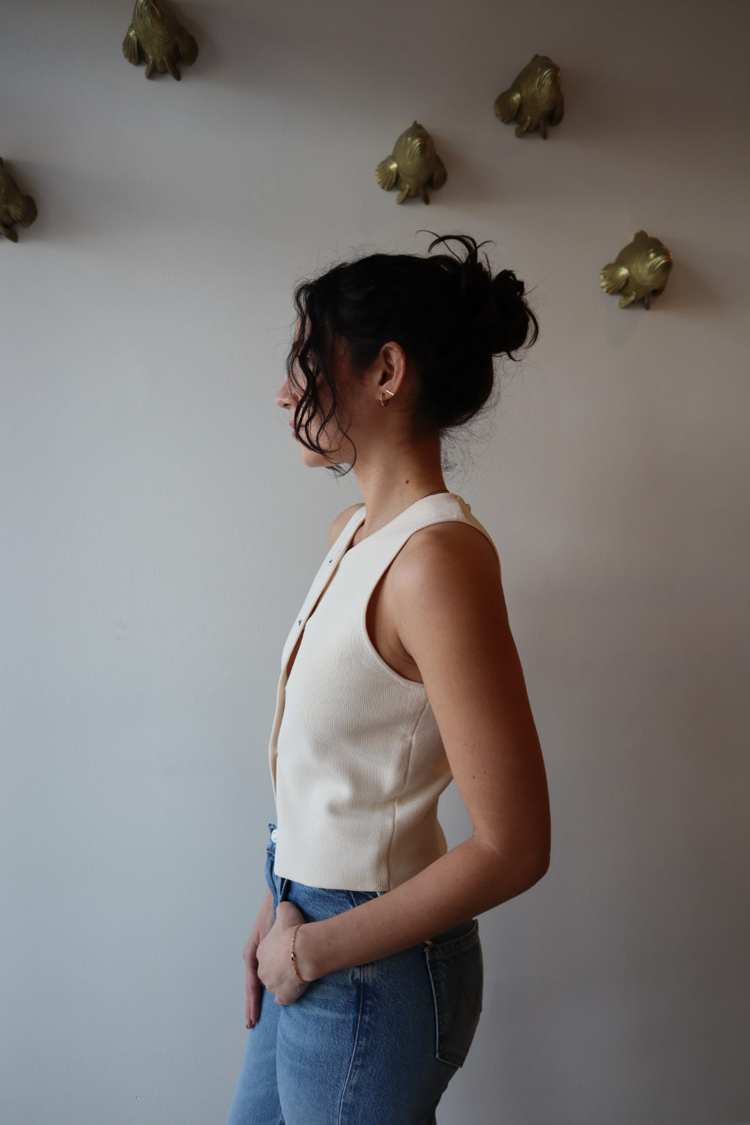 Ibiza Knit Vest Top side view