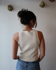 Ibiza Knit Vest Top back view close up