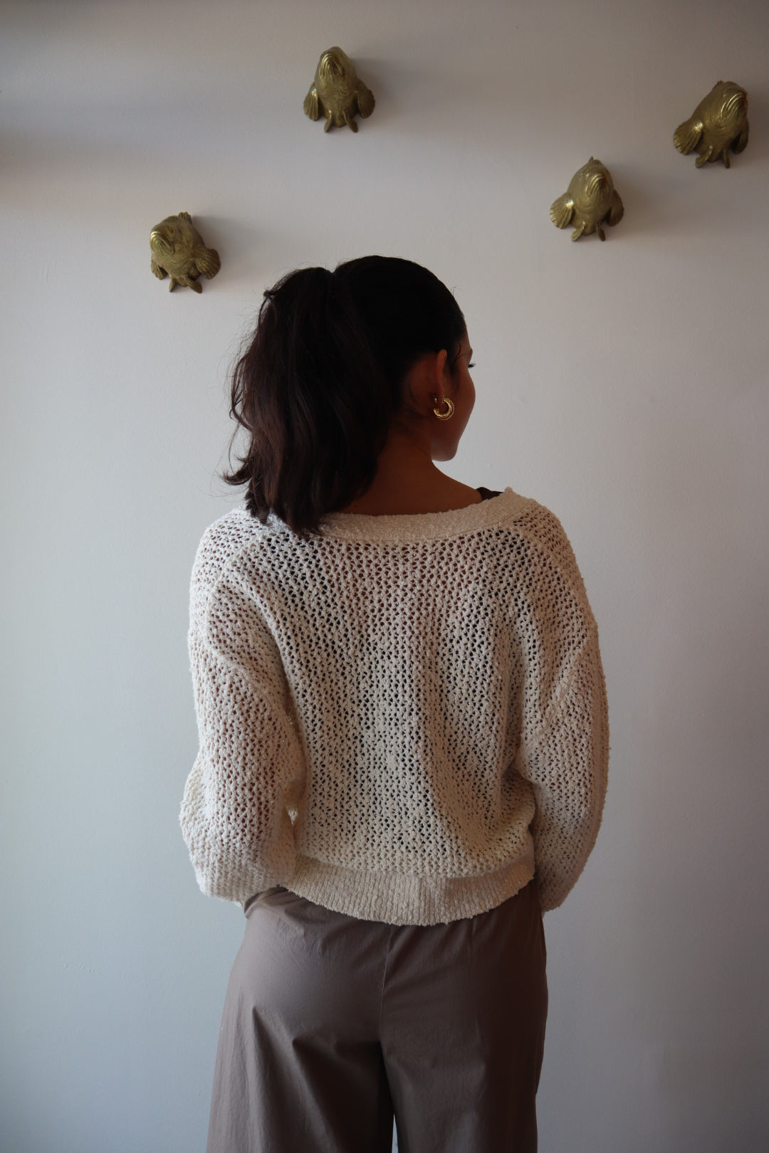 Bradshaw Boucle Cardigan close up back view