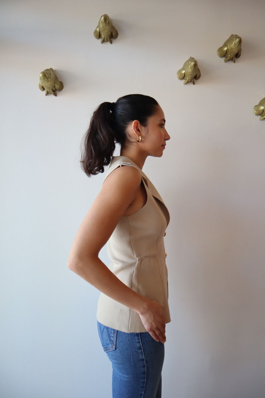 Mahalia Vest Top close up side view