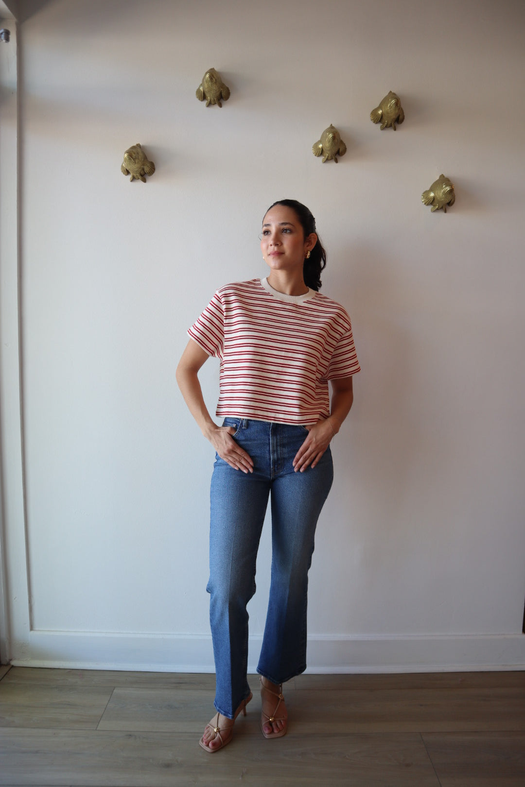 Brissa Short Sleeve Stripe Tee full body front
