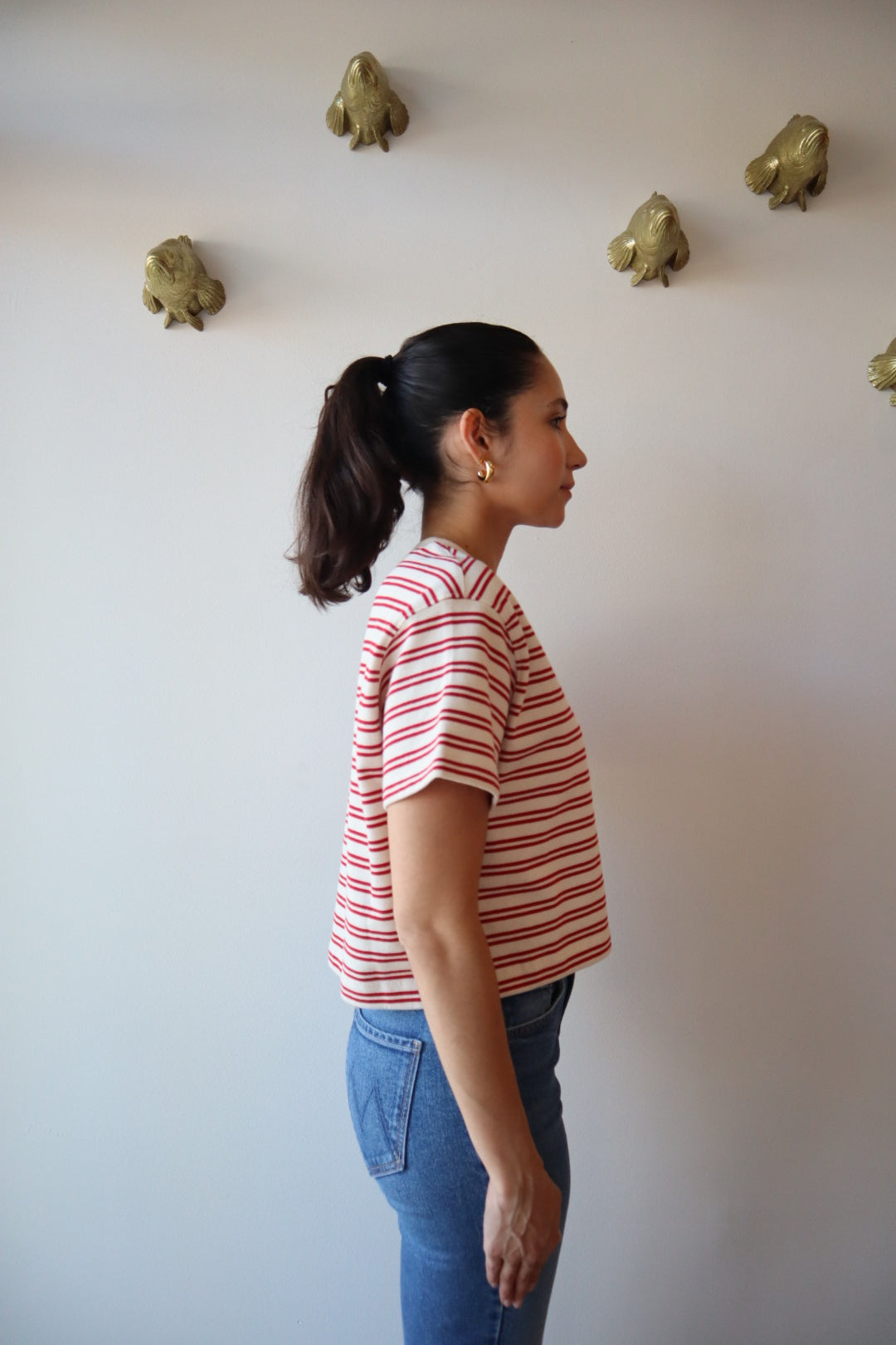 Brissa Short Sleeve Stripe Tee side