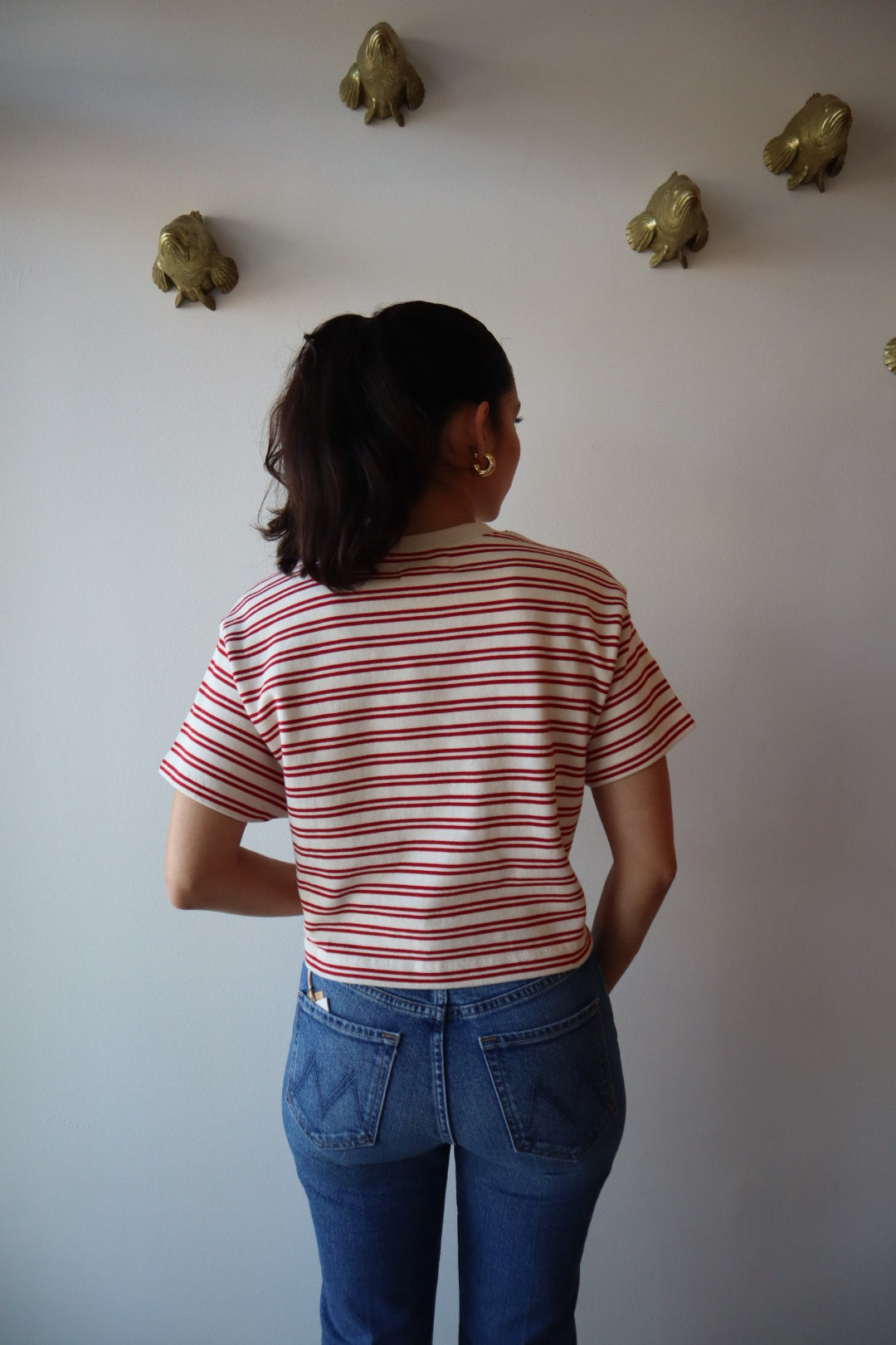 Brissa Short Sleeve Stripe Tee back