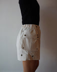 The Embroidered Cargo Short Daisies side